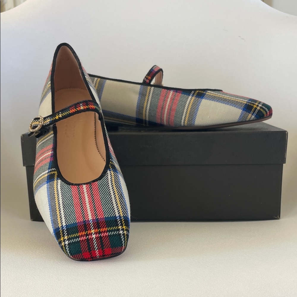 J.Crew Mary Jane in Stewart Plaid size 8.5